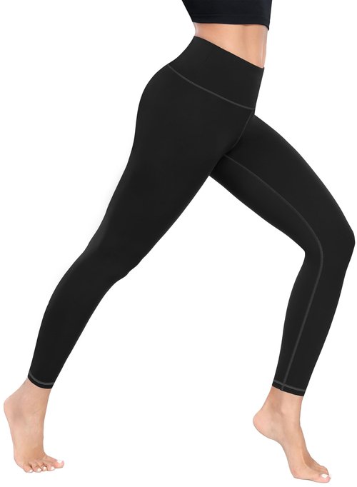MIRITY High Waist Yoga Leggings for Women - Full Length Buttery Soft Workout Stretchy Yoga Pants Pack of 1 Black
