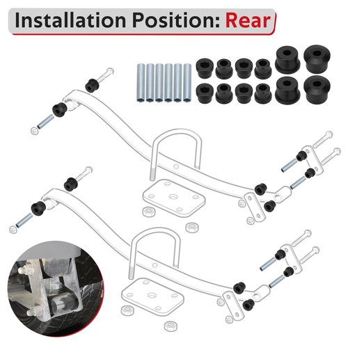 JAVIK Rear Spring Bushing Kit for Golf Cart EZGO RXV 2008-up Electric and Gas 620160 624030 620161