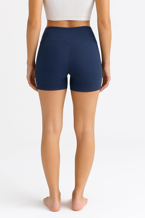 iloveSIA Yoga Shorts for Women - High Waisted, Squat-Proof Cotton Workout Shorts | Non-See Through