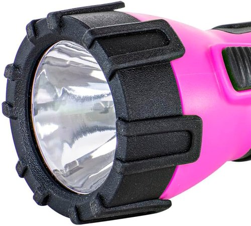 Dorcy 55 Lumen LED Flashlight - Water Resistant & Floating Design | Pink with Carabineer Clip