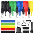 Resistance Bands for Exercise, EASYTAO 17PCS Resistance Bands, Latex Elastic Yoga Straps with Handles, Carrying Bag, Ankle Straps and Anchor Accessory for Door Yoga