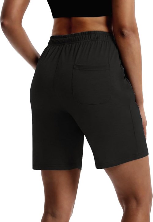LUCKYCATCUS Women's Bermuda Shorts - Comfortable Jersey Workout Shorts with Pockets | Athletic Fit