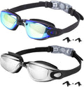 Skiennix Kids Swim Goggles - Anti-Fog, Leak Proof & UV Protection | 2 Pack for Ages 3-14