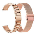 ViCRiOR Compatible Watch band with Amazfit Active 2/GTS 4 Mini/GTS 4 / GTS 3/ GTS 2/ GTS 2 Mini/GTS 2e/ GTS Bands, 2 Pack Stainless Steel Mesh Strap for Amazfit Bip/Bip 3 Pro/Bip U Pro Man Women