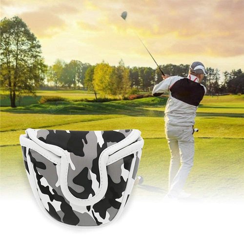 HISTAR Golf Mallet Putter Cover Headcover Camouflage Pattern Head Protective Bag (Camouflage Gray)