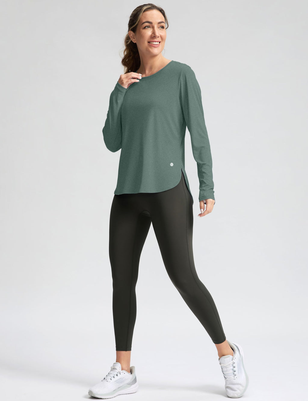 Women's Sun Shirts UPF 50+ Long Sleeve UV Protection Shirt Lightweight Quick Dry Workout Hiking Tops for Women(Malachite Green,XL)