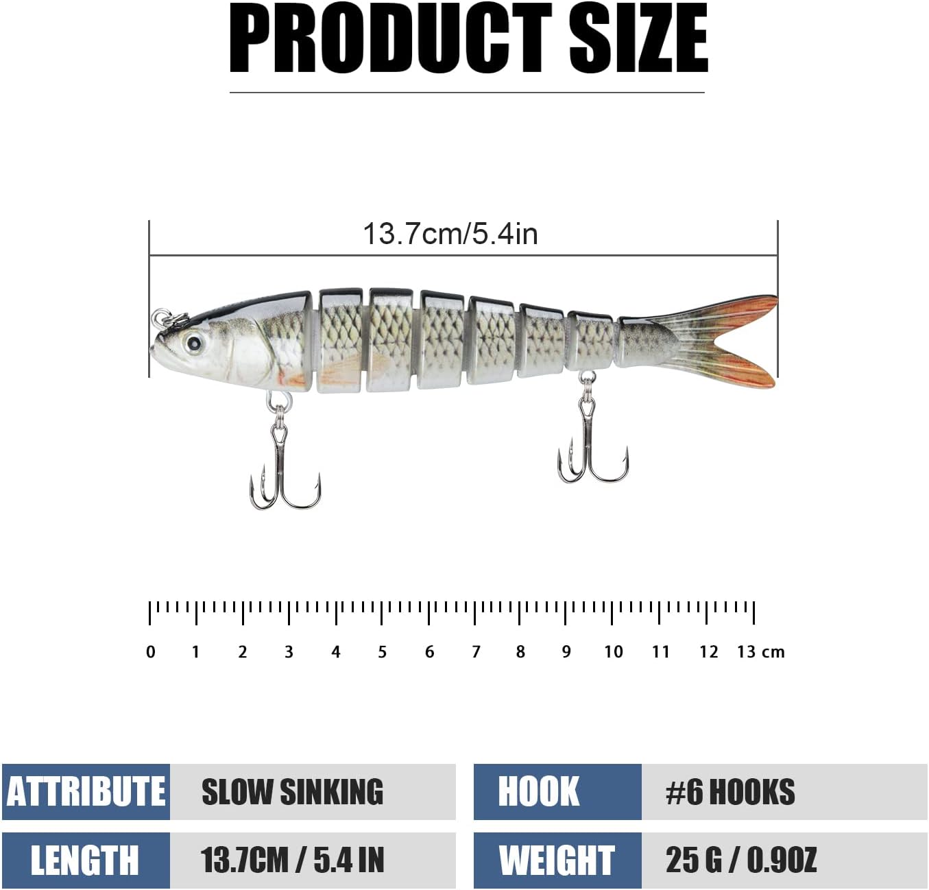 TRUSCEND Fishing Lures Kit - Multi Jointed Swimbait with 20lb Braided Line | Ultimate Fishing Gear