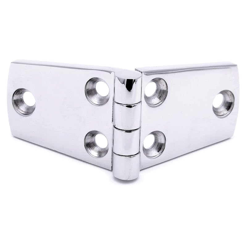 Marine Grade 316 Stainless Steel Door Hinges 4x1.5 in Heavy Duty Pack of 2 with Screws