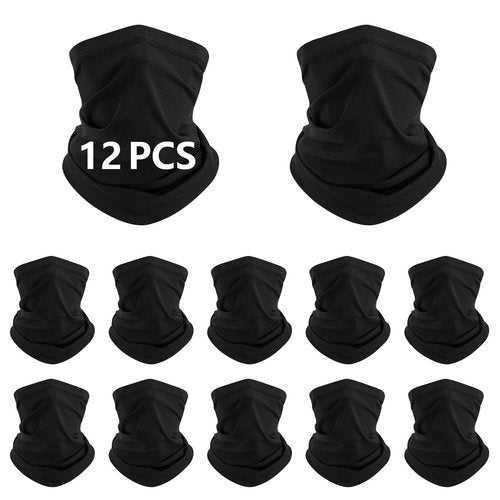 12 PCS neck gaiters for men women Face Mask Cooling Gator Mask Breathable Face Cover Ski Neck Scarf Protection from Dust Sun for Skiing Fishing Hiking Cycling
