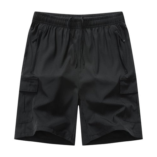 MOHEM Mens Hiking Cargo Shorts Lightweight Quick Dry Athletic Running Workout Shorts with Zip Pockets(Mhmencargopants-09069-Black05-XL)