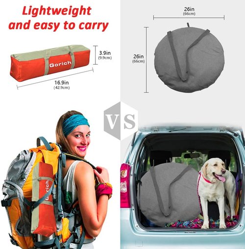 Gorich Beach Tent - Portable Sun Shelter for Up to 10 People | Lightweight, Easy Setup & UPF 50+ UV Protection