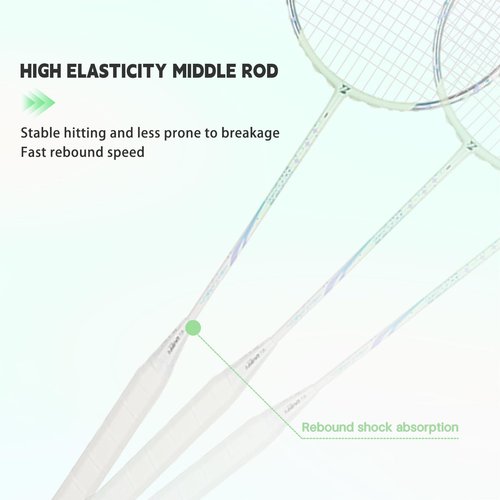 Badminton Racket,Badminton Rackets,Both Offensive and Defensive,Lightweight 75g All Carbon Fiber One-Piece Molded Professional Durable Single Racket,Including 1 Ball Bag