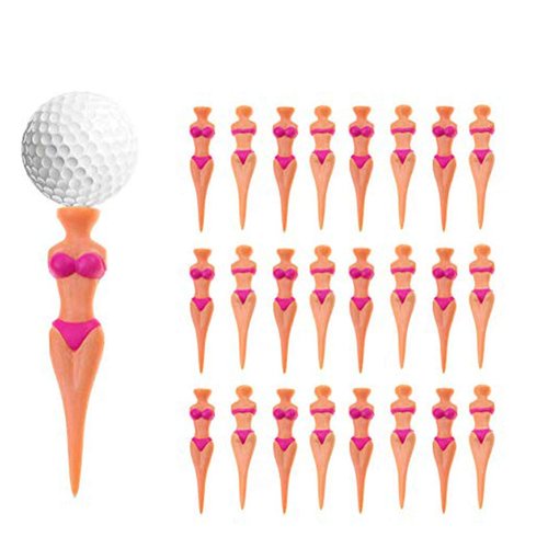 Golf Tees, Golf Accessories for Men, 3" Funny Golf tees, Golf Sexy Girl Lady Tees Fun Holder Home Golf Training (Purple-24P)