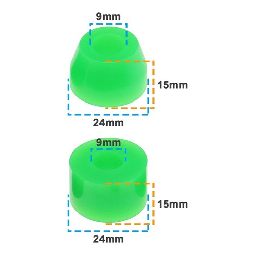 SG Store 12Pcs Long-Board Truck Bushings Rebuild Kit 90A PU Shock Absorber Mounts Shock Pads Longboards Skateboards Bridge Pads Bushings Washers Pivot Cups