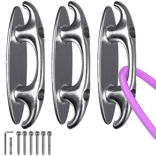 Lifeswell Stainless Steel Resistance Band Wall Anchor, Space Saving Wall Mount Workout Anchors for Home Gym Workouts, Strength Training, Physical Therapy, 3 Pack