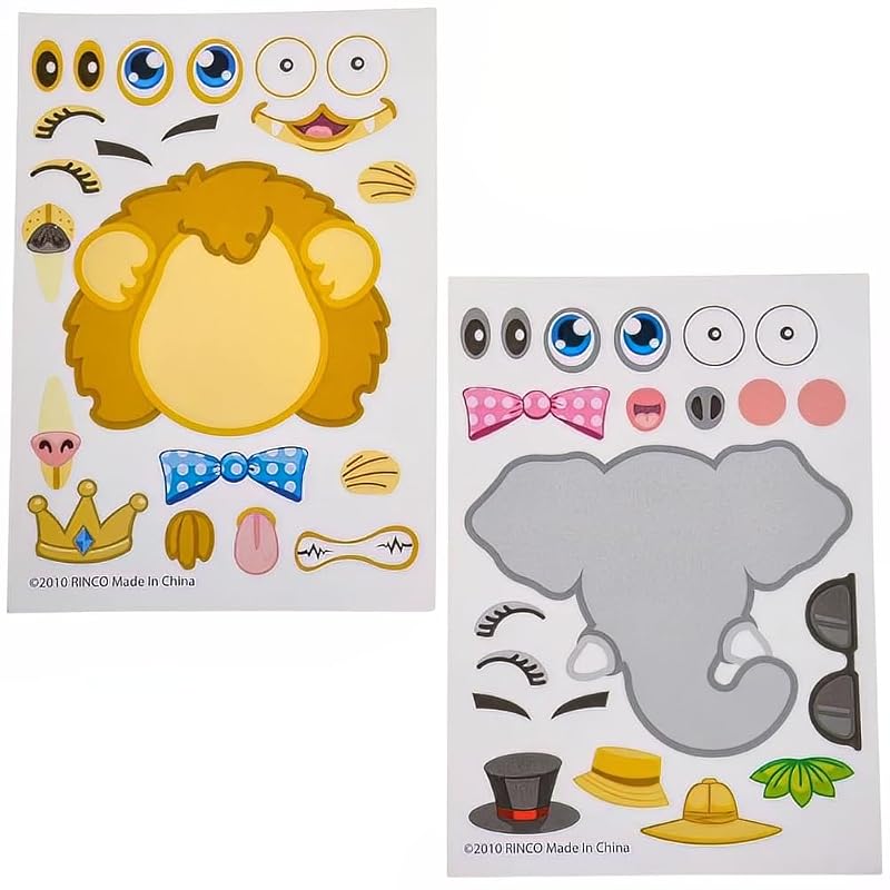 Make Your Own Zoo Animal Sticker Set - 12 Sheets Per Order