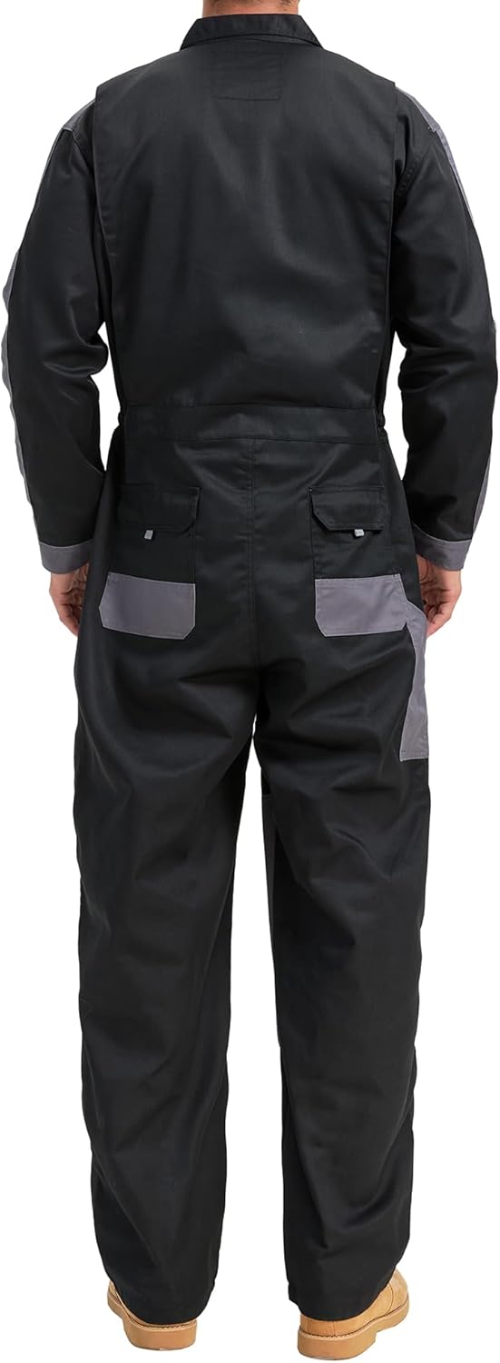 Skiennix Men's Work Coveralls - Multi-Pocket Mechanic Jumpsuit | Durable One-Piece Workwear