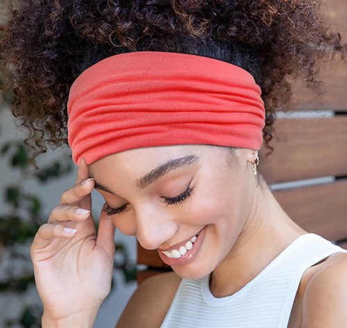 Huachi Wide Headbands for Women - Non-Slip Thick Elastic Hair Bands | Boho Style for Workouts & Running