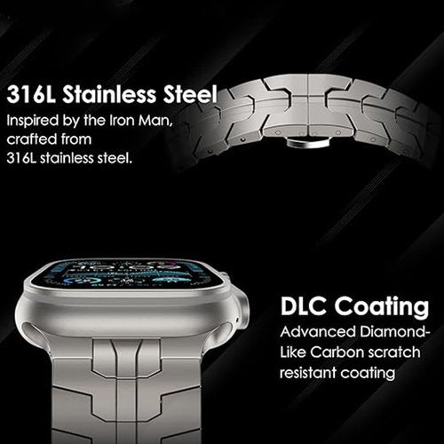 Lamshaw Compatible for Amazfit Helio Bands, Quick Release Stainless Steel Band Metal Strap with Folding Clasp Replacement Straps Compatible for Amazfit Helio Fitness Tracker Wristband (Titamium)