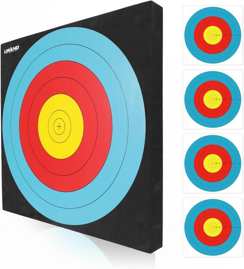 LWANO 20'' High-Density Foam Archery Target - Perfect for Backyard Practice & Training
