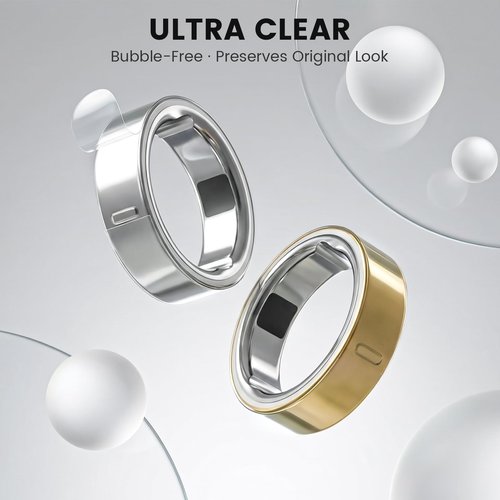 BandRain 12 Pack Ultra-Thin Clear Protector for Oura Ring Gen 4/4 Ceramic/Oura Ring Gen 3, Invisible Transparent Anti-Scratch Protective Film Smart Rings Skin Cover