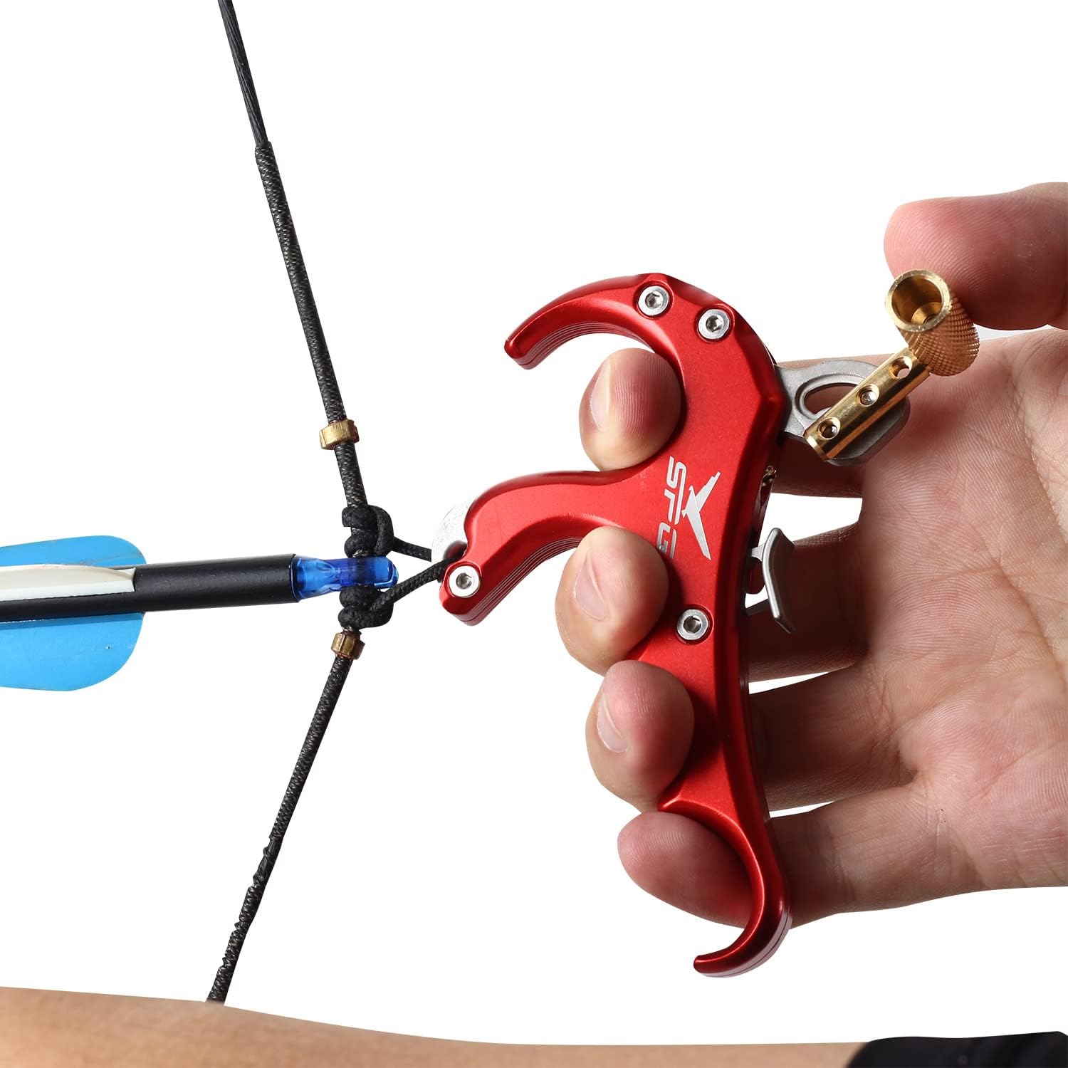 Skiennix Archery Release Aid - Precision Compound Bow Accessory for Enhanced Performance (Red)