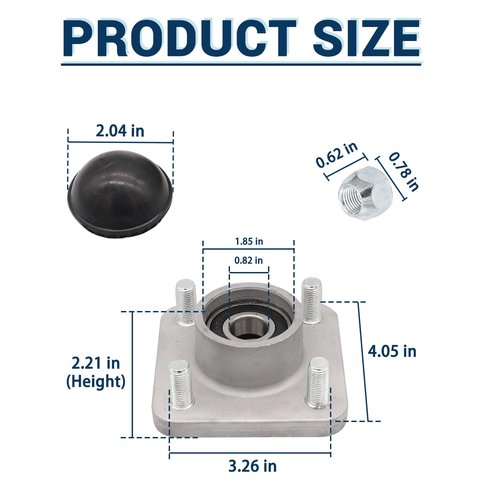 CartClan Golf Cart Front Wheel Hub Assembly, Suitable for Yamaha G2 G8 G9 G14 G16 G19 G22 G29 Drive Golf Cart, Replacement Part OEM#: JG5-WF511-10-00