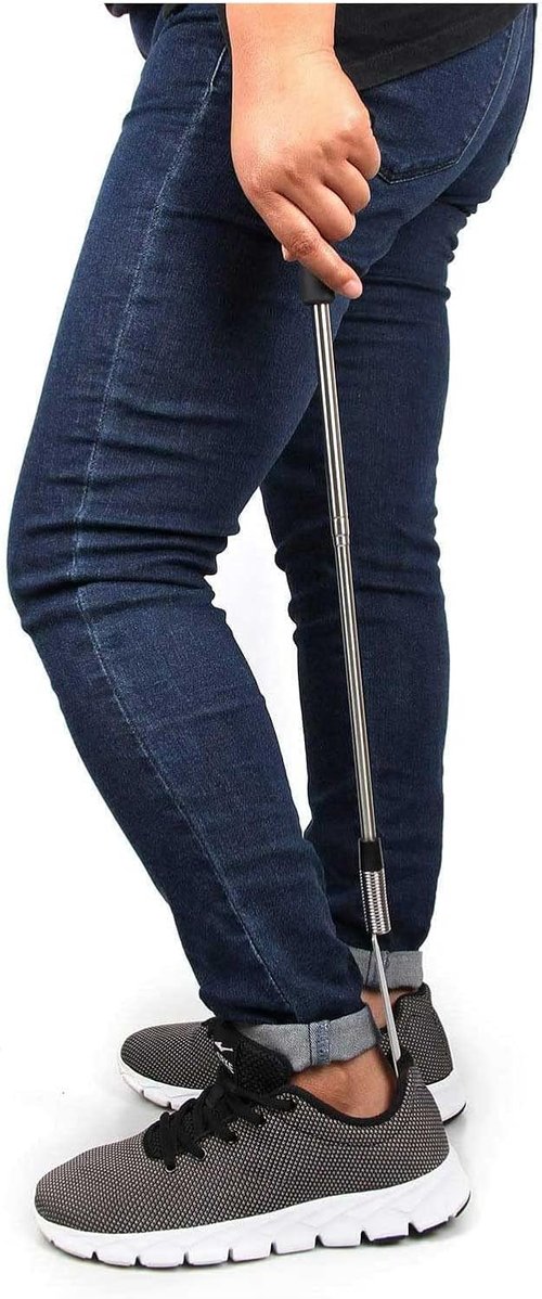 Fanwer Premium Shoe Lifter - Adjustable 16" to 31" Stainless Steel Telescopic Shoe Horn