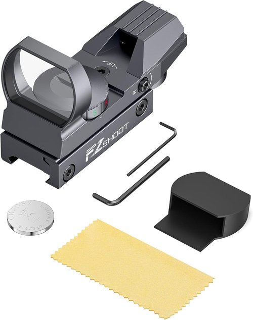 EZshoot Red Green Dot Sight - Holographic Reflex Scope with 4 Reticles & 20mm Rail Mount