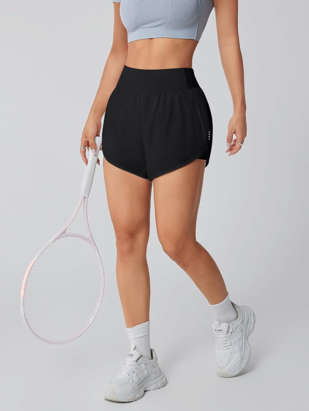 Skiennix Women's High-Waisted Athletic Running Shorts - 3" Dolphin Style with Pockets