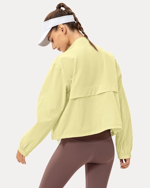 Locachy Women's Athletic Jacket - Lightweight Zip-Up with Windproof & Sun Protection Features