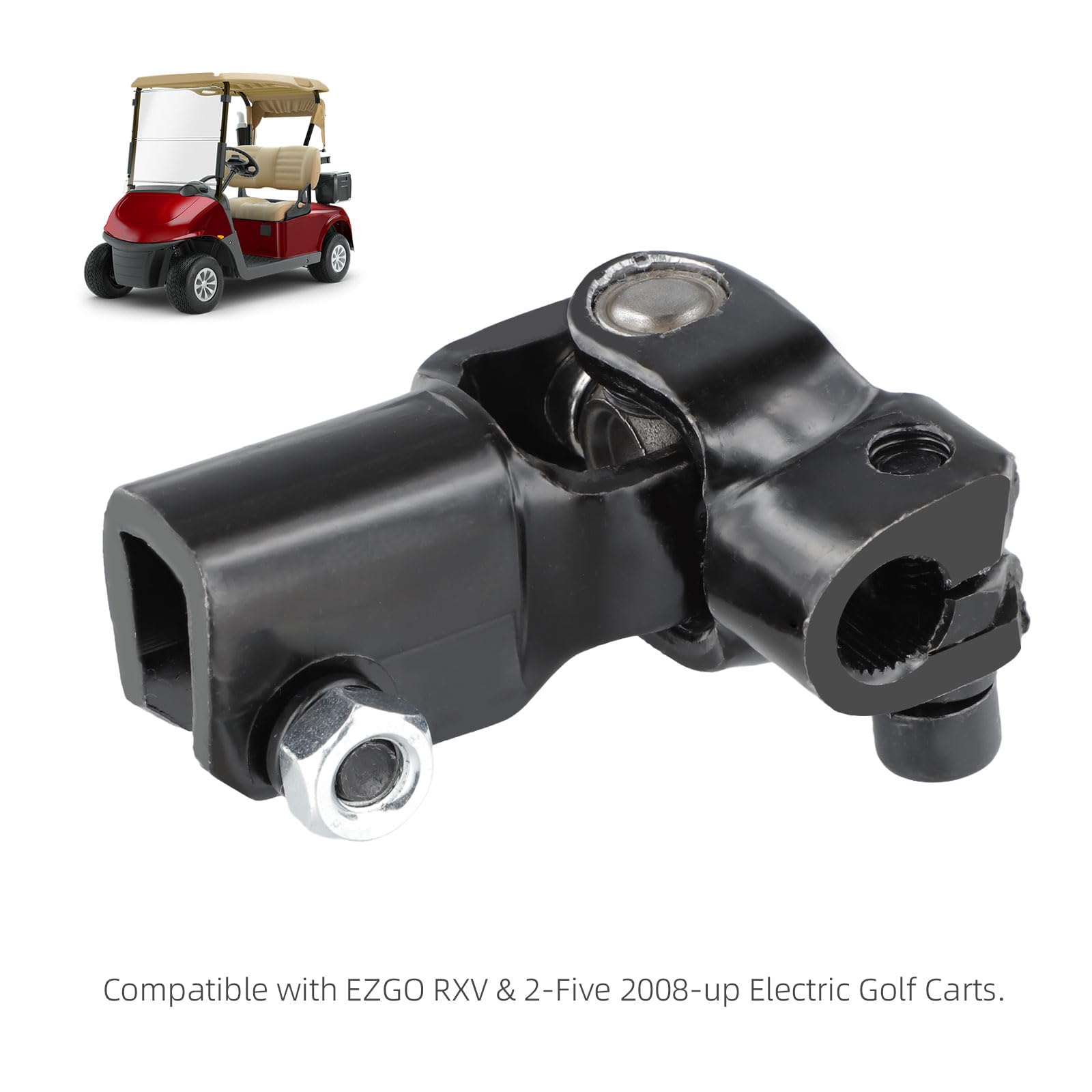 Roykaw Golf Cart Steering Yoke Assembly Compatible with EZGO RXV & 2-Five 2008-up Models, OEM# 600333, 604613, 608114