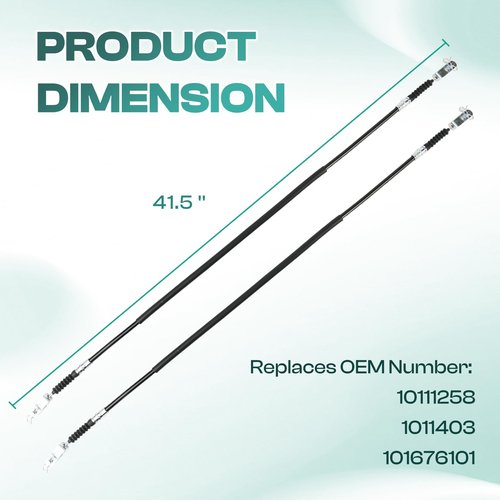 DRIVE UP Club Car DS Brake Cable Kit Driver and Passenger Side Stainless Steel Core Cable for 1981-1999 1011403