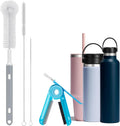 Palksky Water Bottle Cleaner Brush Kit - Long Handle & Wide Straw Lid Brushes for Hydro Flask 16/24/32/40 oz