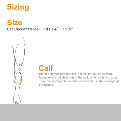 Cosmos 1 Pair Neoprene Calf Compression Sleeve Leg Compression Calf Sleeve for Running, Cycling, Travelling, Improve Circulation and Recovery
