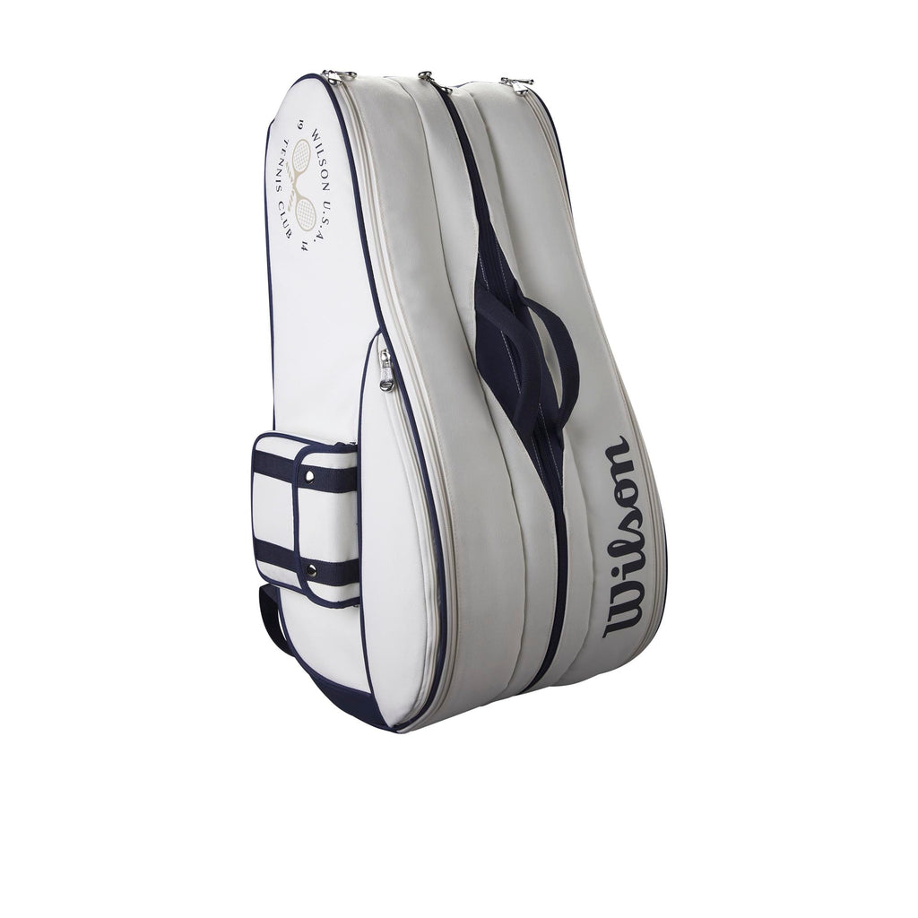 WILSON 1914 Heritage Tennis Racket Bag - Holds up to 12 Rackets, Cream/Dark Navy
