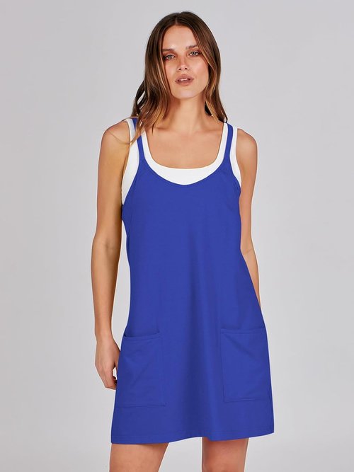 ANRABESS Women's Athletic Dress - Summer Tennis Mini Romper with Built-In Shorts for Active Travel