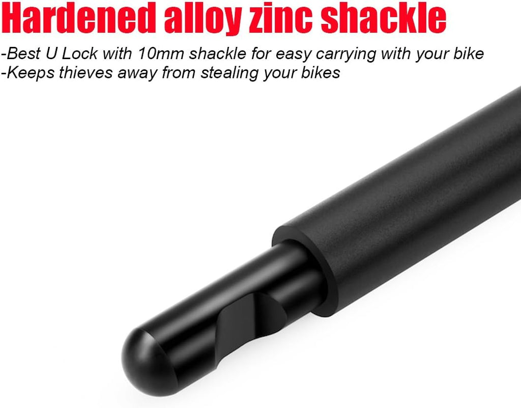 USHAKE Heavy-Duty Bike U Lock - Secure Combination Lock for Bicycles, Scooters & Gates