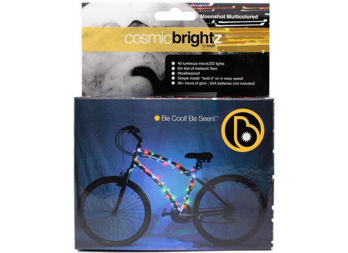 Brightz CosmicBrightz LED Bike Frame Rope Light, Multi-Color - 6.5-Foot String Rope - Battery-Powered with On/Off Switch - Ultra Bright Color Keeps Your Ride Fun and Safe for Kids, Teens, & Adults