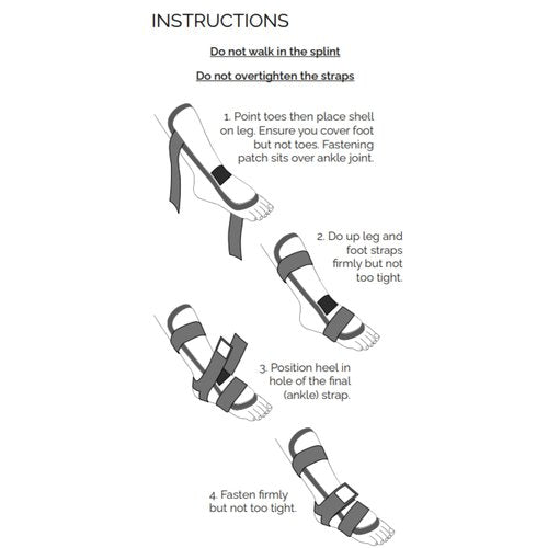 Achilles Tendon RUPTURE Night Splint, ONLY for COMPLETE Achilles tear - BEFORE PURCHASE: 1. Select SIZE & SIDE 2. Check with MEDICAL PROFESSIONAL (Large, Right)