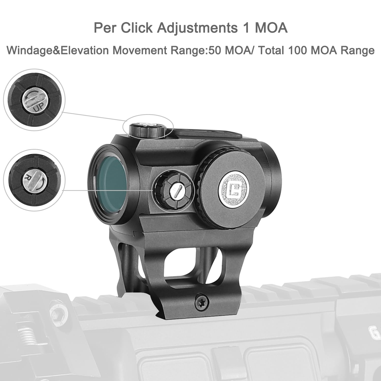 ohhunt FB O1 3 MOA Red Dot Sight Motion Awake Closed Red Dot Sight 1000G Shockproof IPX67 Waterproof