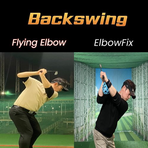 ElbowFix Golf Swing Trainer – Fix Chicken Wing & Flying Elbow | Improve Arm Rotation & Follow-Through | Wrist & Arm Connection Golf Training Aid