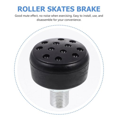 Kisangel Adjustable Roller Skate Brake Head Replacement Rubber Toe Stopper for Quad Skates High Elasticity Brake for Inline & Double Row Roller Skates 2-Inch Skate Stopper