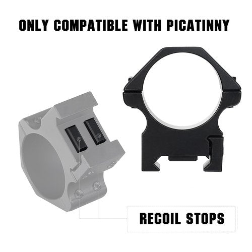 ohhunt 7075 Aluminum Scope Rings Mount 30mm Scope Rings Picatinny Low | Medium | High Profile (30mm | Medium Profile)