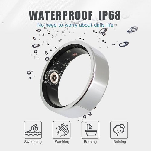 Kuxlagz Smart Ring Health Tracker for Women Men, Sleep Tracker with Heart Rate and Blood Oxygen, Fitness Ring for Activity Monitoring, 15 Days Battery, No Subscription, Titanium Alloy (Black, #9)