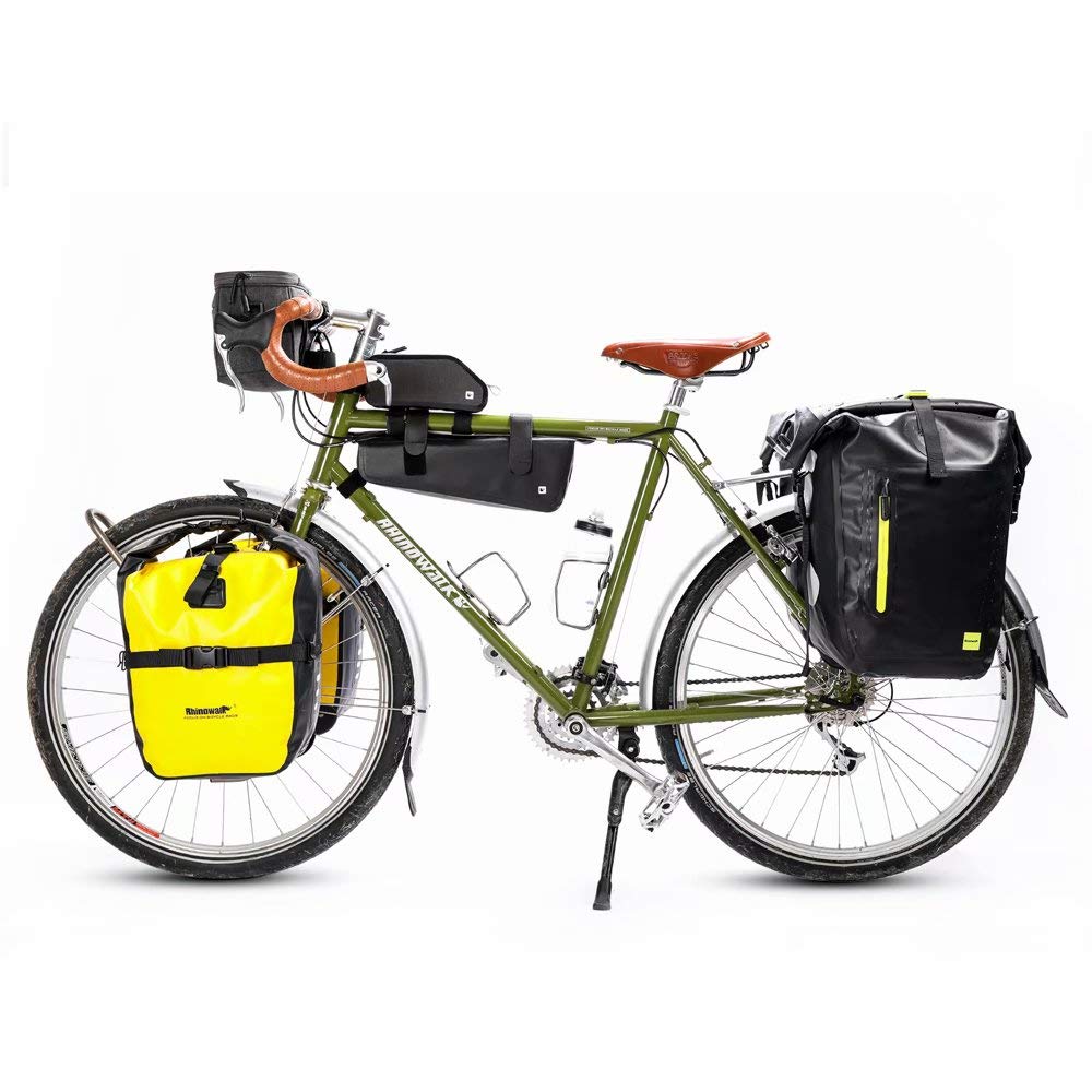Rhinowalk Bike Pannier Bag 25L Waterproof Laptop Bicycle Rear Rack Bag Storage Saddle Bag Shoulder Bag Backpack