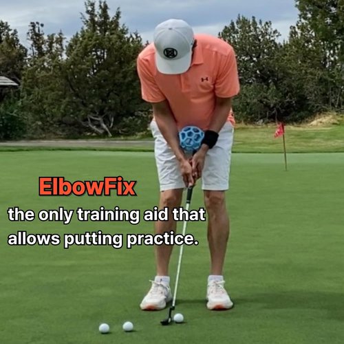 ElbowFix Golf Swing Trainer – Fix Chicken Wing & Flying Elbow | Improve Arm Rotation & Follow-Through | Wrist & Arm Connection Golf Training Aid
