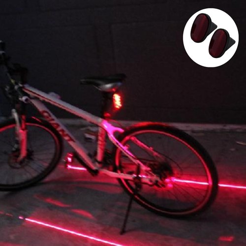 FJYXCHENXM Bicycle Rear Tail Reflector, 2 Pcs Bike Reflectors, Red, Black, Waterproof, 2.44 x 1.69 x 1.69 Inches, Rear, Cycling Safety Reflectors