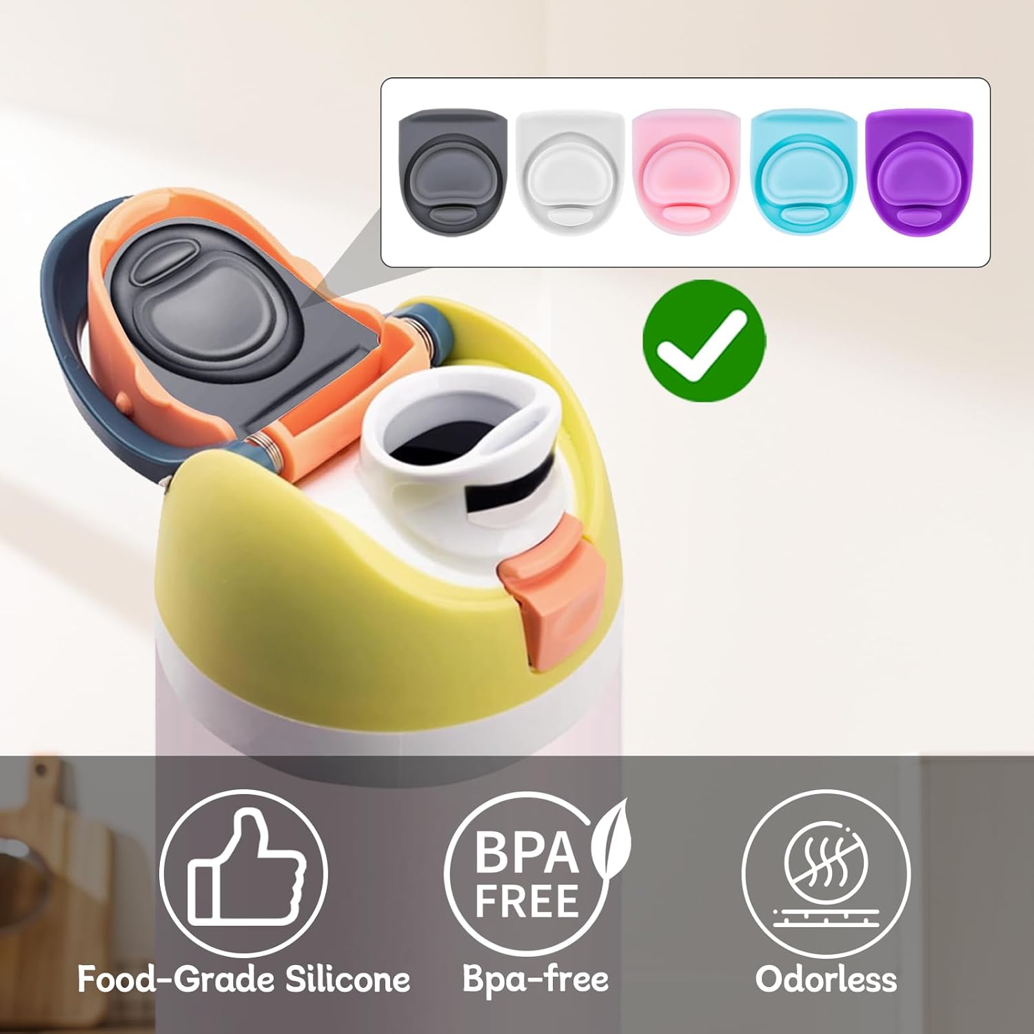 Owala | Replacement Lid Rubber Seal Gasket - 5 Pcs Compatible with FreeSip Water Bottles