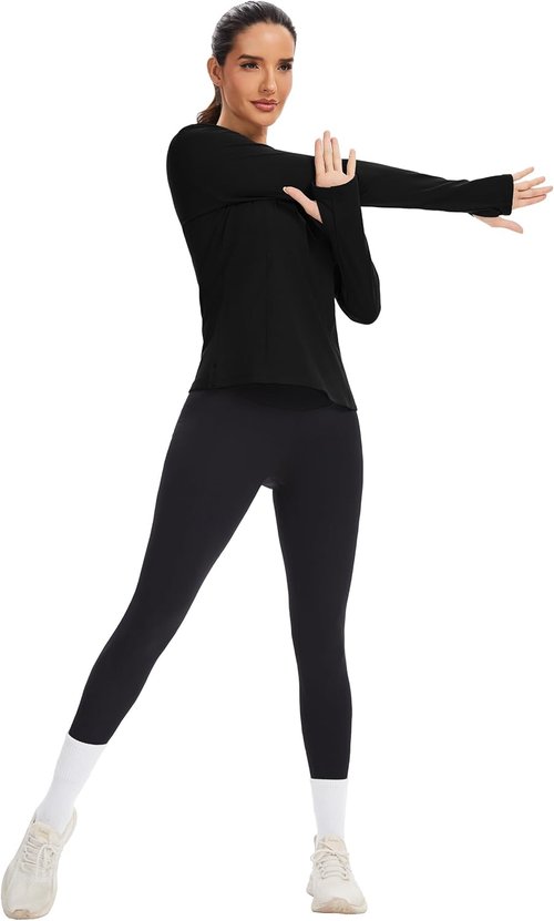 MathCat Thermal Shirts - Women's Fleece Lined Long Sleeve Base Layer for Winter Running Gear
